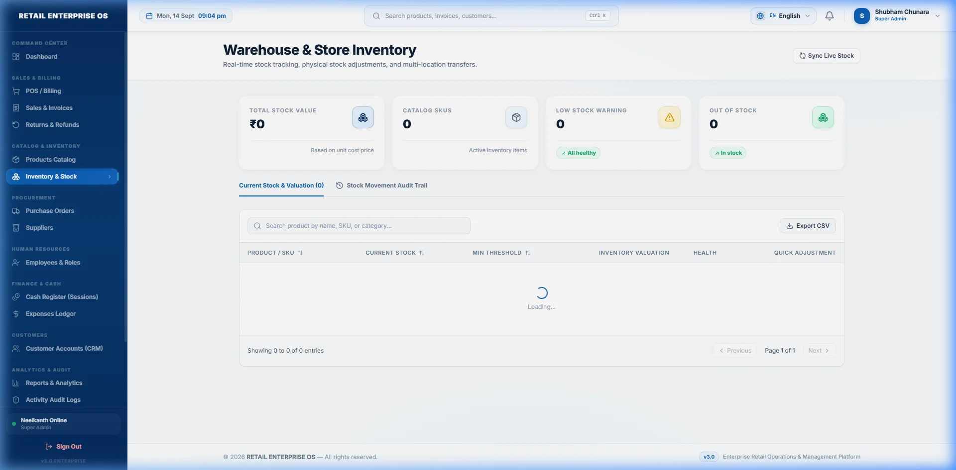 Inventory and Stock Valuation