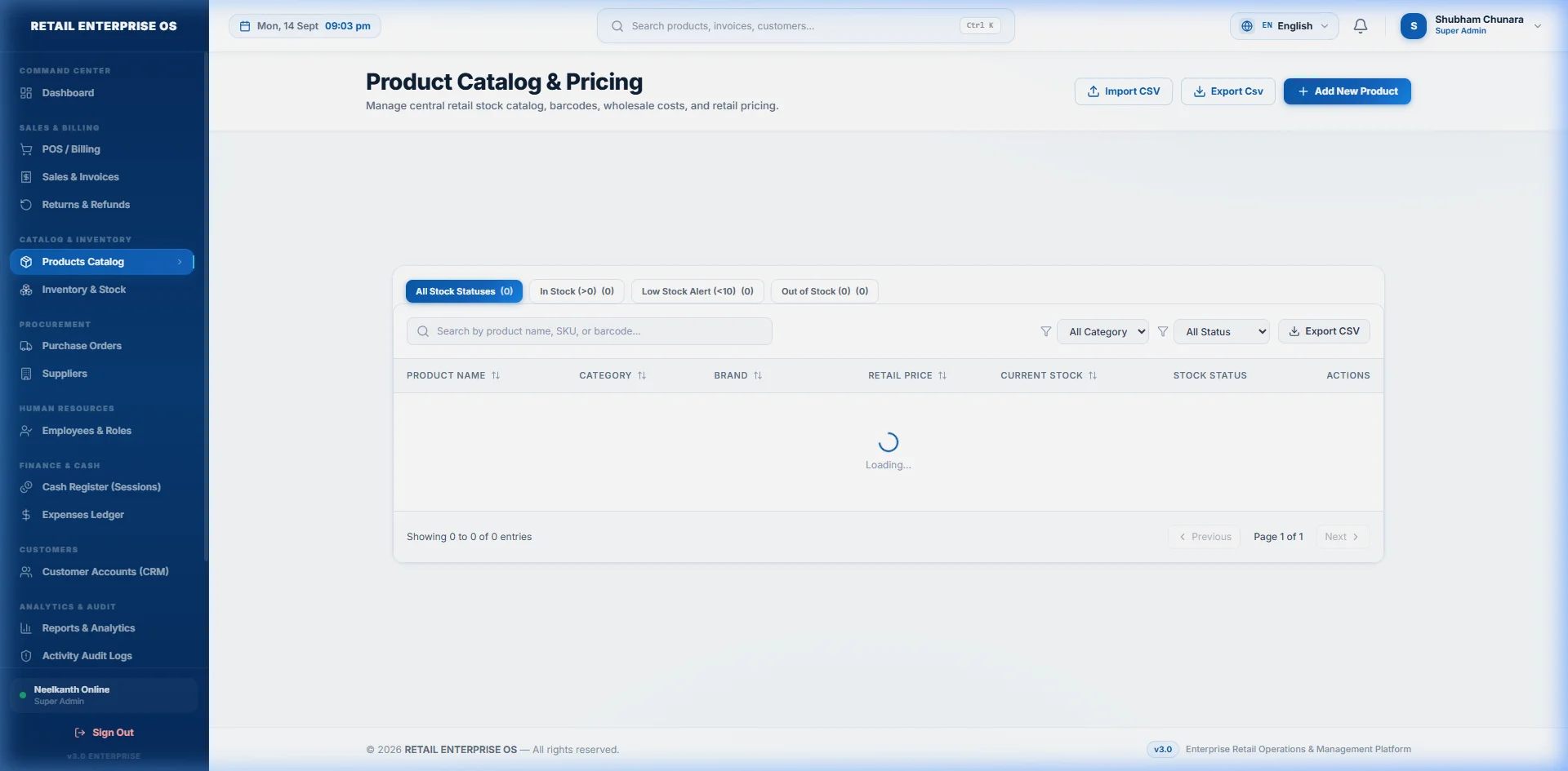 Product Catalog and Pricing Structure